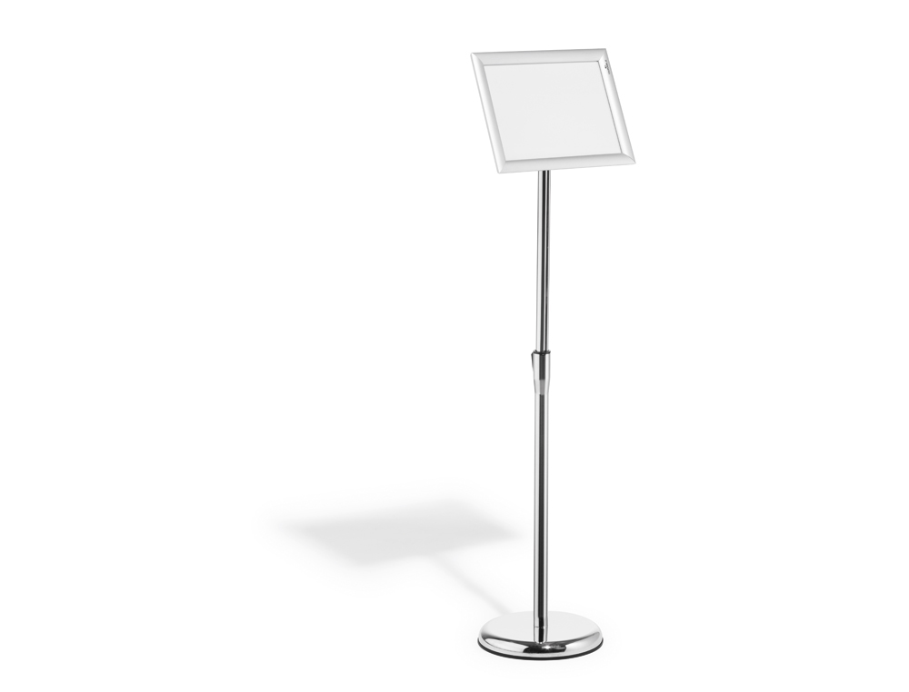 ATRIL DE SUELO DURABLE MARCO ALUMINIO DIN A4 VERTICAL / HORIZONTAL ALTURA AJUSTABLE 77 A 120,5 CM