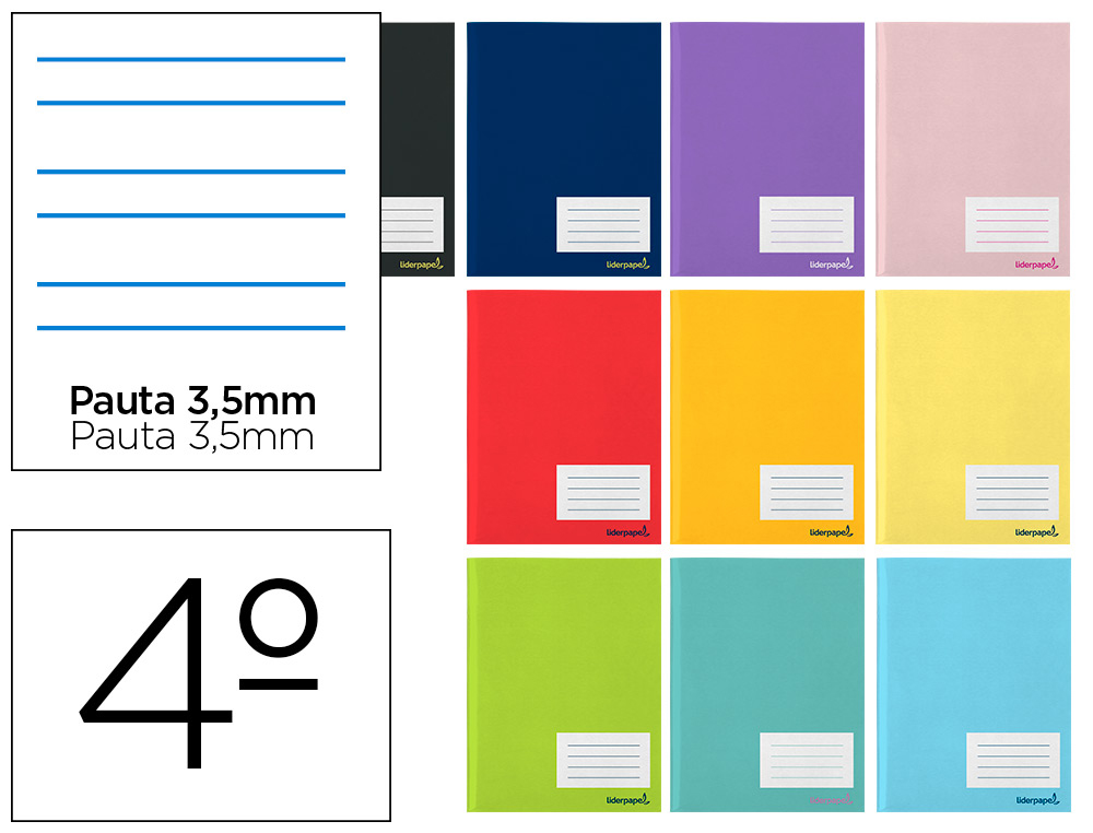 LIBRETA LIDERPAPEL SMART A5 16 HOJAS 60GR CUADRO PAUTA 4 3,5 MM CON MARGEN
