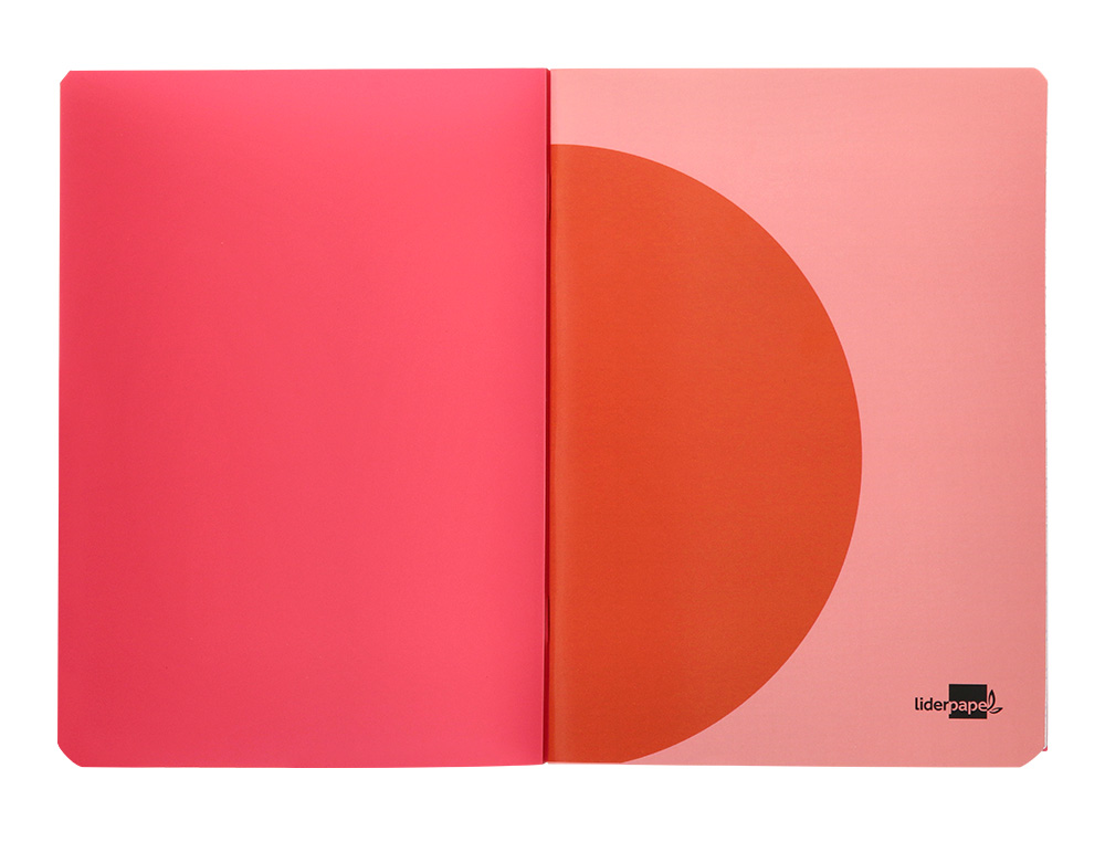 LIBRETA LIDERPAPEL 360 TAPA DE PLASTICO A4 48 HOJAS 90GR PAUTA 4 3,5MM CON MARGEN COLORES SURTIDOS