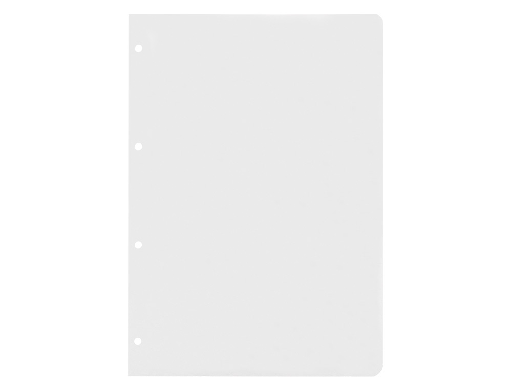RECAMBIO LIDERPAPEL A4 100 HOJAS 60GR LISO SIN MARGEN 4 TALADROS
