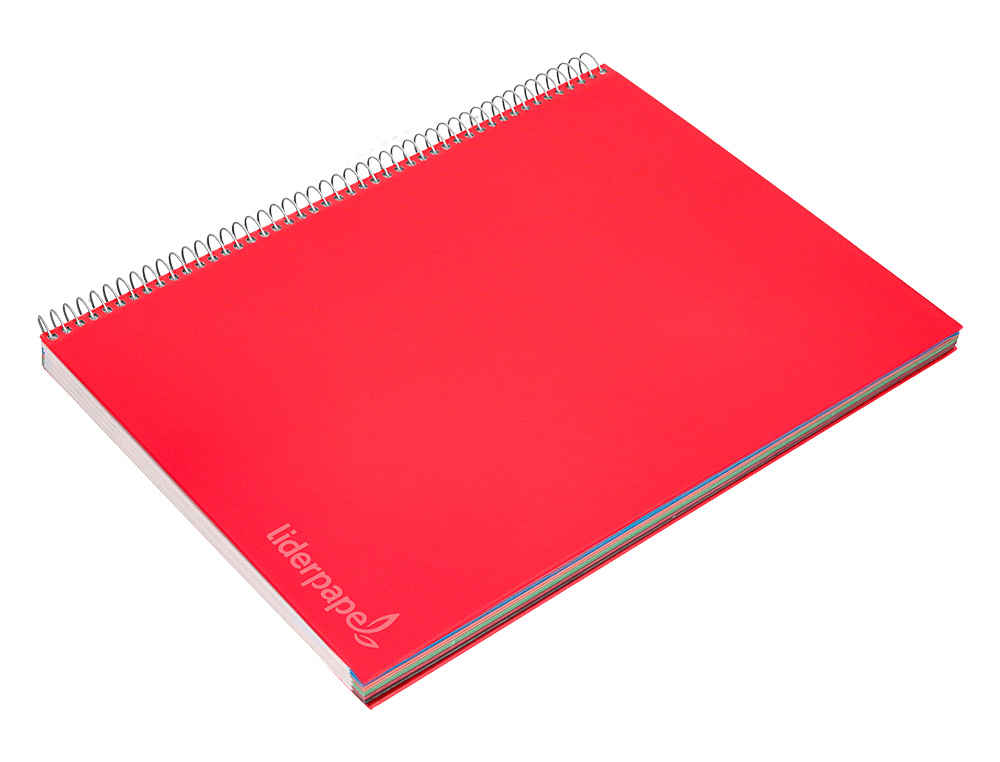 CUADERNO ESPIRAL LIDERPAPEL A5 MICRO JOLLY TAPA FORRADA 140H 75GR CUADRO 5MM 5 BANDAS 6 TALADROS COLORES SURTIDOS
