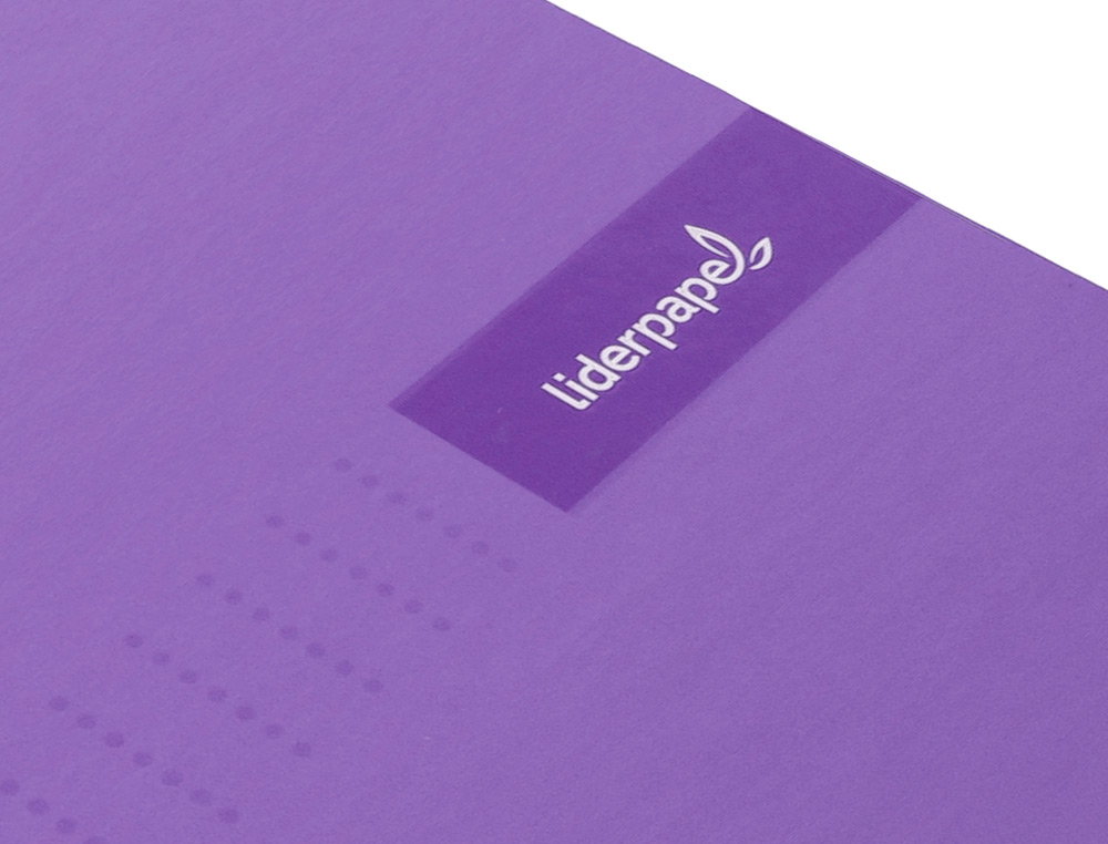 CUADERNO ESPIRAL LIDERPAPEL A4 CRAFTY TAPA FORRADA 80H 90GR CUADRO 4MM CON MARGEN COLOR VIOLETA