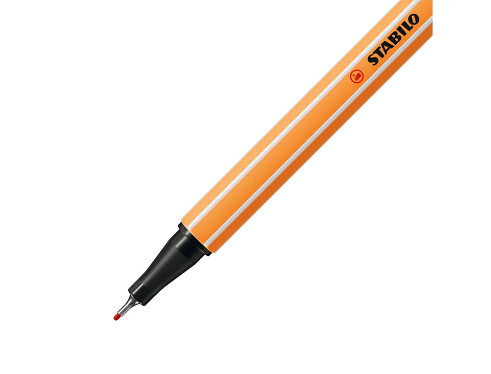 ROTULADOR STABILO PUNTA DE FIB RA POINT 88 BERMELLON PUNTA FINA 0,4MM