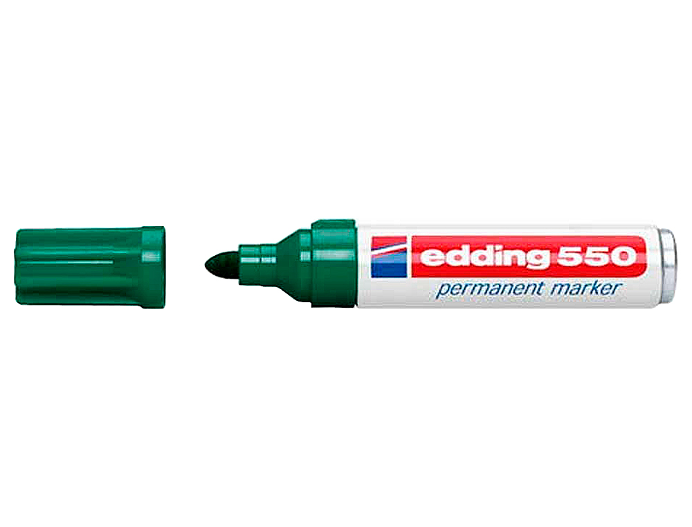 ROTULADOR EDDING PUNTA FIBRA PERMANENTE 550 VERDE N. 4 PUNTA REDONDA RECARGABLE
