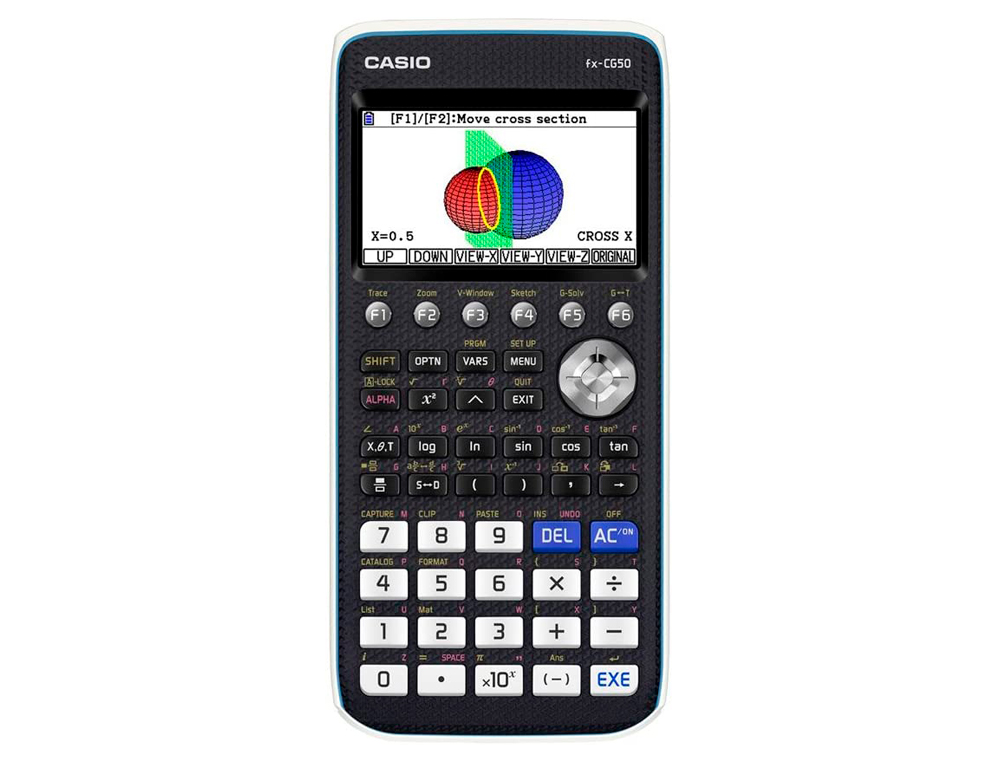 CALCULADORA CASIO FX-CG50 CIENTIFICA GRAFICA 8 LINEAS 21 CARACTERES PANTALLA COLOR 3D MEMORIA 16 MB CONEXION USB
