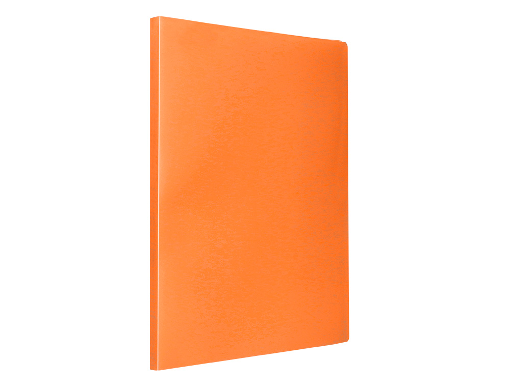 CARPETA LIDERPAPEL ESCAPARATE 80 FUNDAS POLIPROPILENO DIN A4 NARANJA FLUOR OPACO