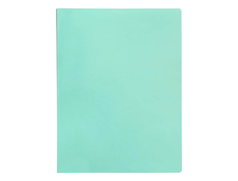 CARPETA LIDERPAPEL ESCAPARATE 80 FUNDAS POLIPROPILENO DIN A4 VERDE MANZANA OPACO