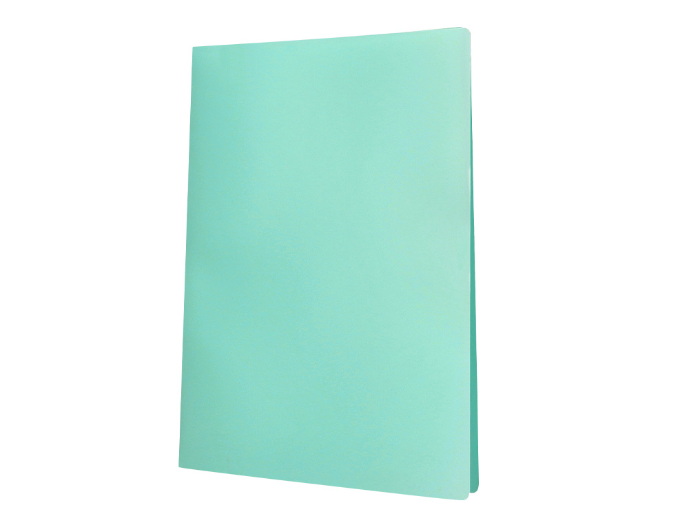 CARPETA LIDERPAPEL ESCAPARATE 80 FUNDAS POLIPROPILENO DIN A4 VERDE MANZANA OPACO