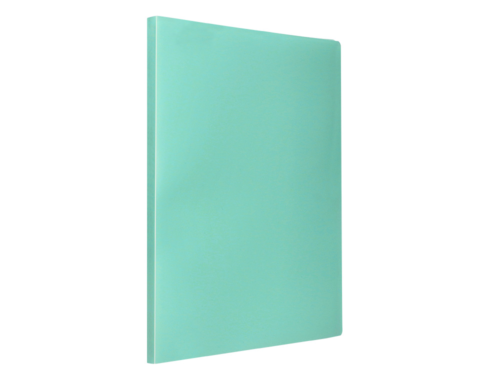 CARPETA LIDERPAPEL ESCAPARATE 80 FUNDAS POLIPROPILENO DIN A4 VERDE MANZANA OPACO