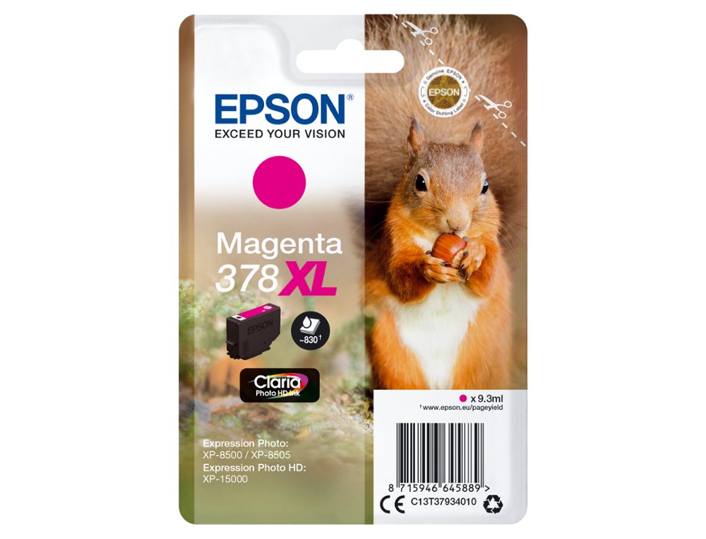 INK-JET EPSON 378 XL EXPRESSION HOME XP-8605 / 8606 / XP-15000 / XP-8500 / 8505 MAGENTA 830 PAG