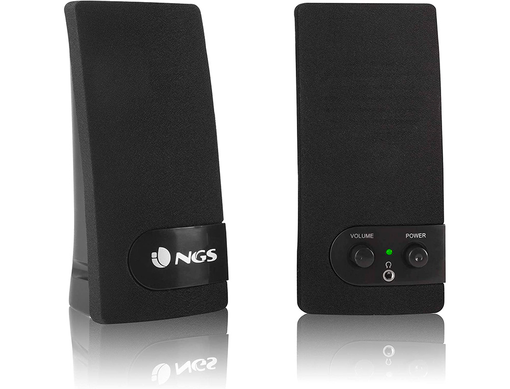 ALTAVOZ NGS MULTIMEDIA 2.0 RMS 2W ALIMENTACION USB CON INTERRUPTOR VOLUMEN COLOR NEGRO