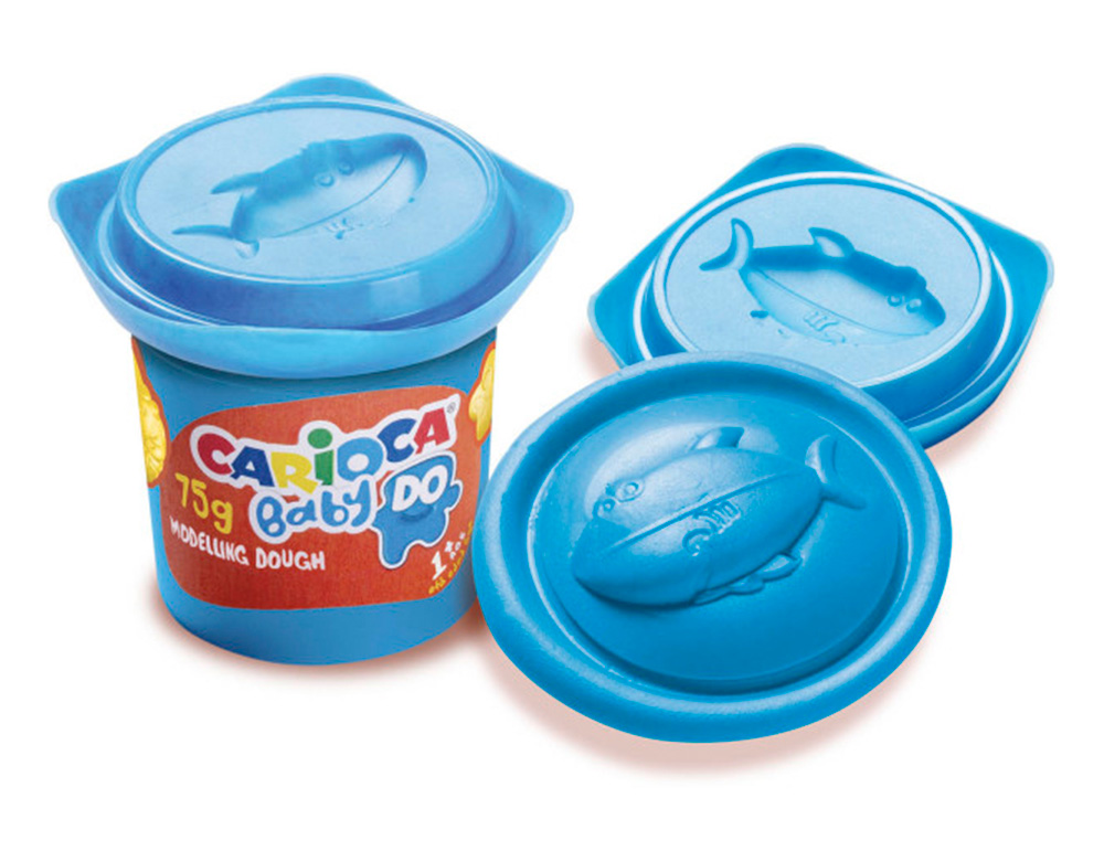 PASTA DE MODELAR CARIOCA BABY DOUGH BOTE 75 G SET DE 8 COLORES SURTIDOS