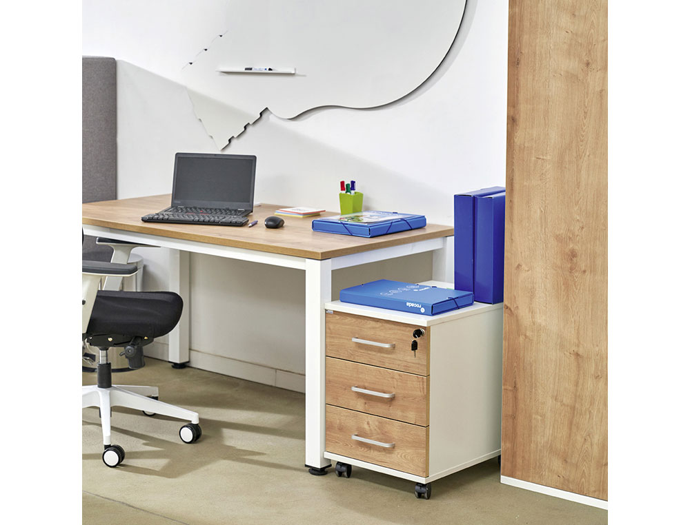 MESA DE OFICINA ROCADA EXECUTIVE 2005AD04 GRIS/BLANCO 200X100 CM