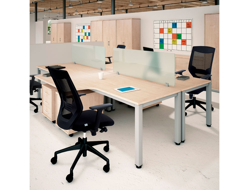 MESA DE OFICINA ROCADA EXECUTIVE 2005AD04 GRIS/BLANCO 200X100 CM
