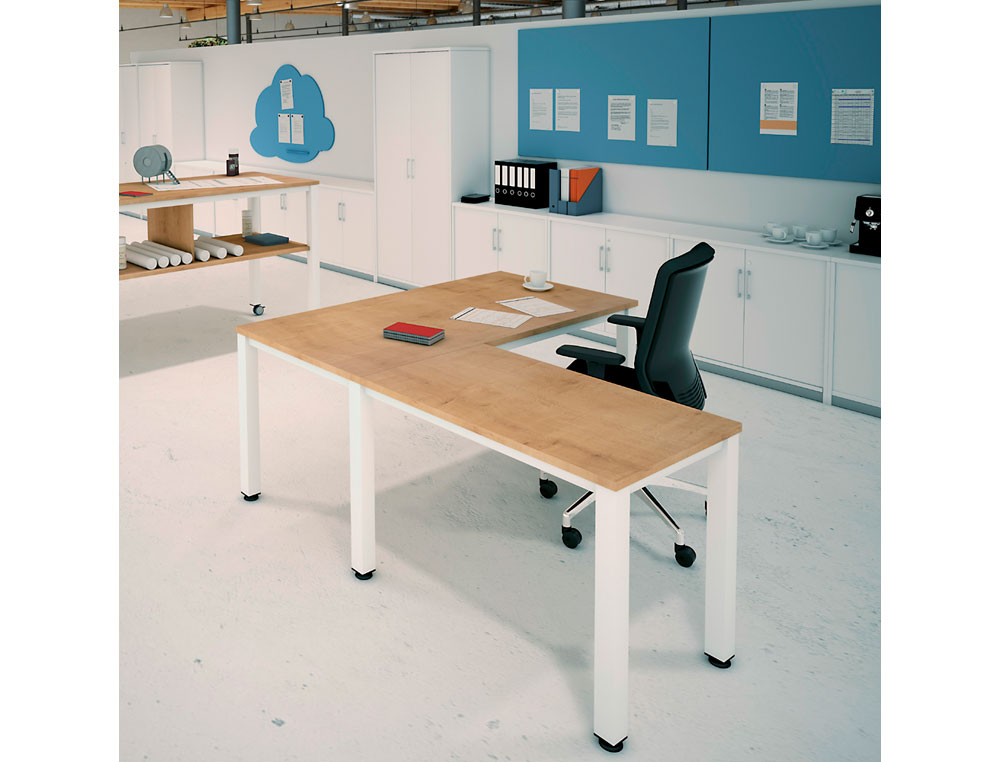 MESA DE OFICINA ROCADA EXECUTIVE 2005AD04 GRIS/BLANCO 200X100 CM