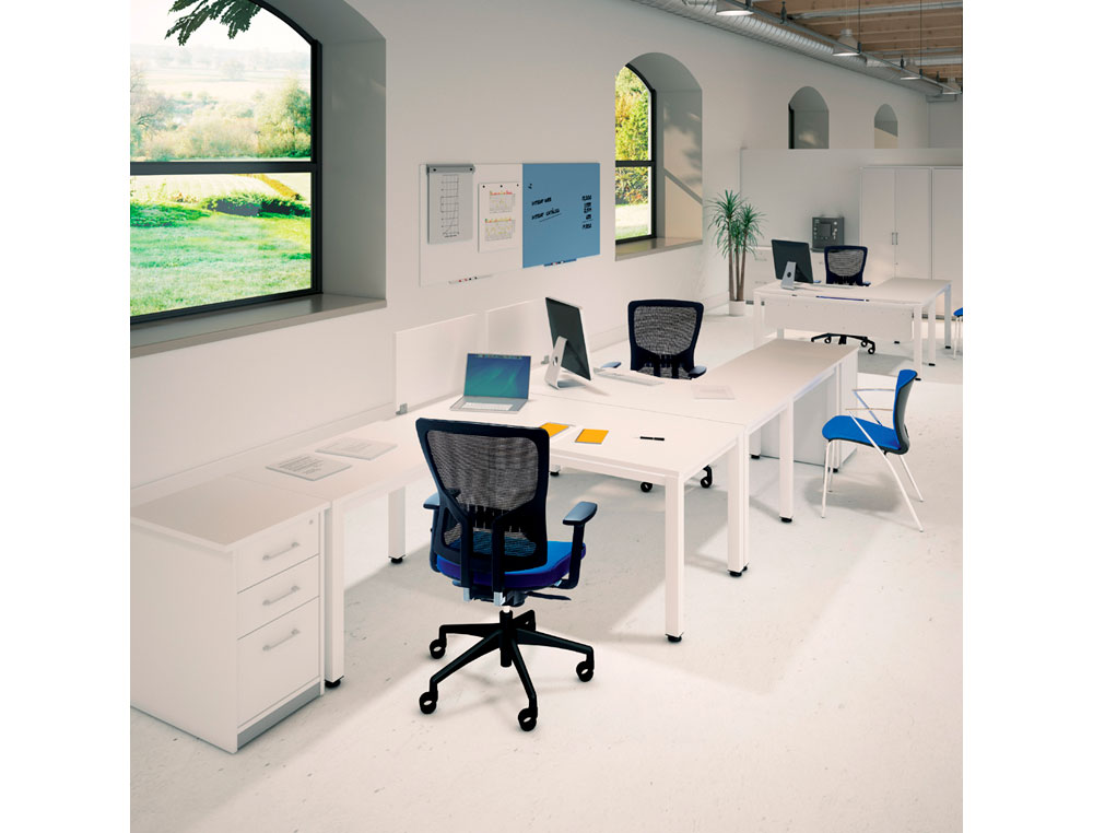 MESA DE OFICINA ROCADA EXECUTIVE 2005AD04 GRIS/BLANCO 200X100 CM