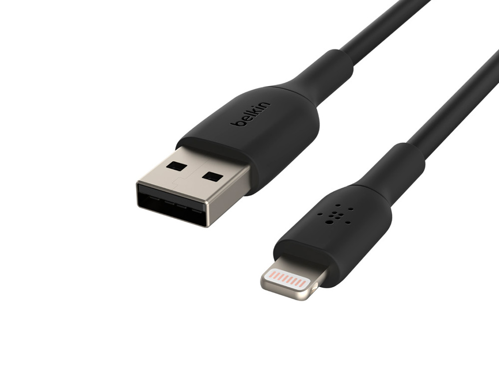 CABLE LIGHTNING BELKIN CAA001BT2MBK A USB-A BOOST CHARGE LONGITUD 2 M COLOR NEGRO