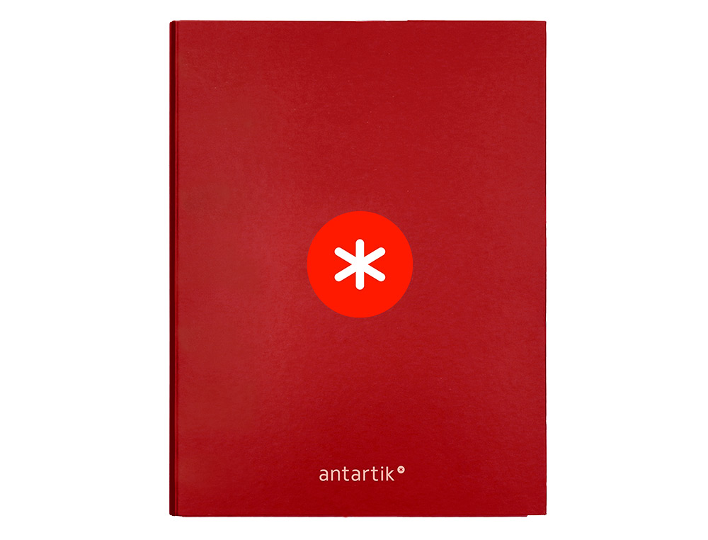 CARPETA ANTARTIK A4 FORRADA 4 ANILLAS 25 MM REDONDAS COLOR FRAMBUESA