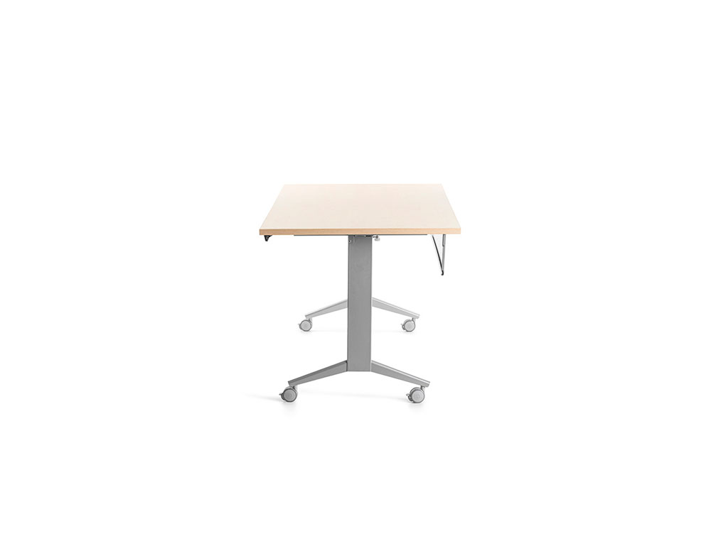 MESA DE OFICINA ROCADA 120X60CM CON TABLERO ABATIBLE 90 ACABADO FD01 GRIS/HAYA