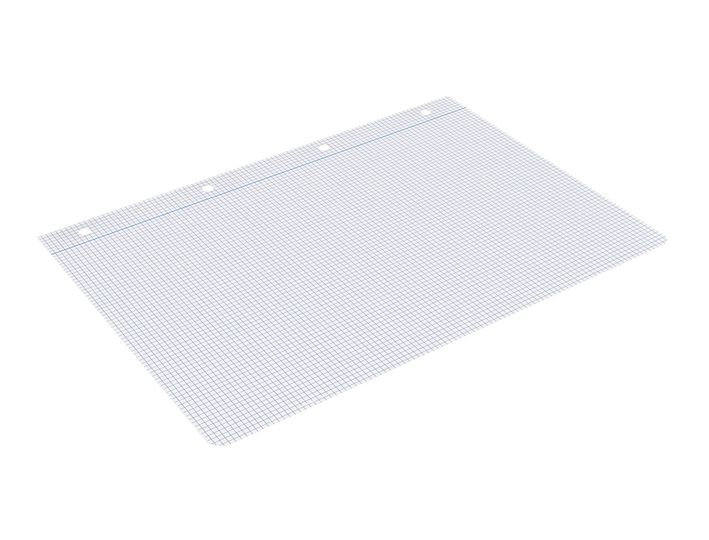 RECAMBIO LIDERPAPEL A4 100 HOJAS 100GR CUADRO 3MM CON MARGEN 4 TALADROS