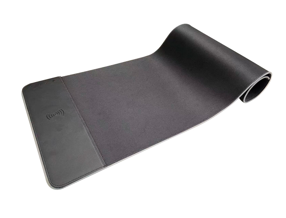 ALFOMBRILLA PARA RATON Q-CONNECT CON CARGADOR INALAMBRICO E ILUMINACION RGB COLOR NEGRO 800X300X4 MM