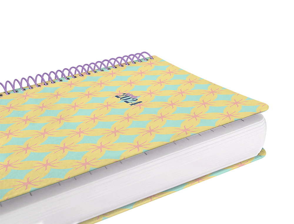 AGENDA ESPIRAL LIDERPAPEL PERISSA A5 2024 DIA PAGINA PAPEL 80 GR DISEO CIRCLE