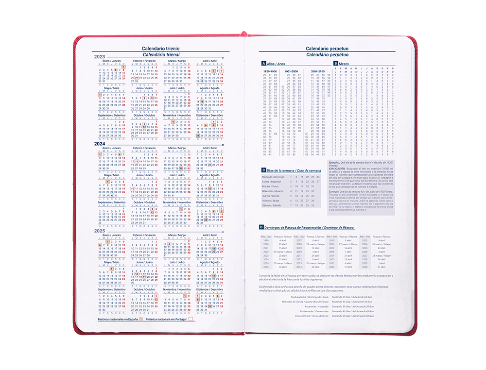 AGENDA ENCUADERNADA LIDERPAPEL KILKIS 8X15 CM 2024 SEMANA VISTA COLOR ROSA PAPEL 70 GR