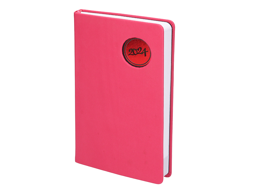 AGENDA ENCUADERNADA LIDERPAPEL KILKIS 8X15 CM 2024 SEMANA VISTA COLOR ROSA PAPEL 70 GR