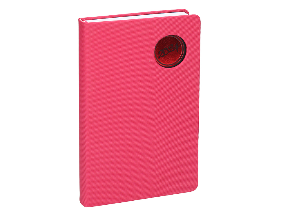 AGENDA ENCUADERNADA LIDERPAPEL KILKIS 8X15 CM 2024 SEMANA VISTA COLOR ROSA PAPEL 70 GR