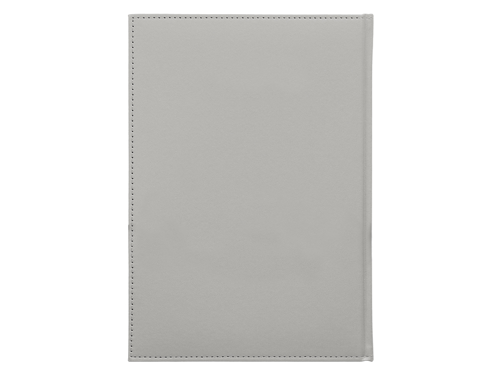 AGENDA ENCUADERNADA LIDERPAPEL CRETA 15X21 CM 2024 SEMANA VISTA COLOR GRIS PAPEL 70 GR
