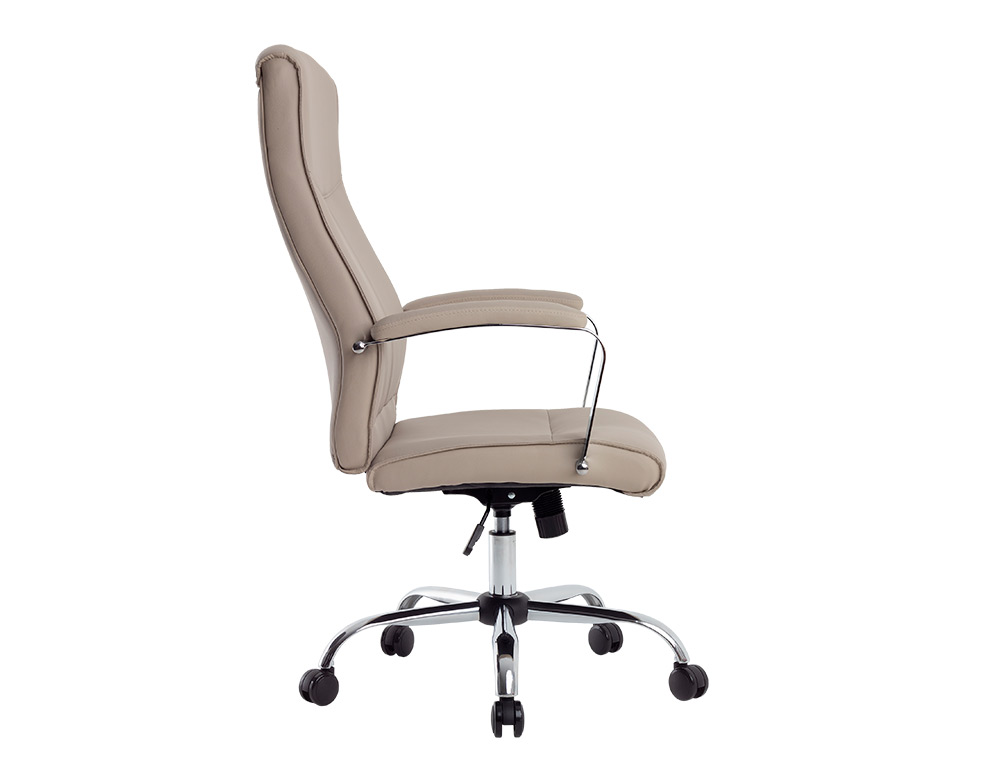 SILLA Q-CONNECT DIRECCION MODE NA SIMIL PIEL BASE METALICA ALT MAX 1220 ANC 510 PROF 490 MM RUEDAS PREMIUM COLOR GRIS