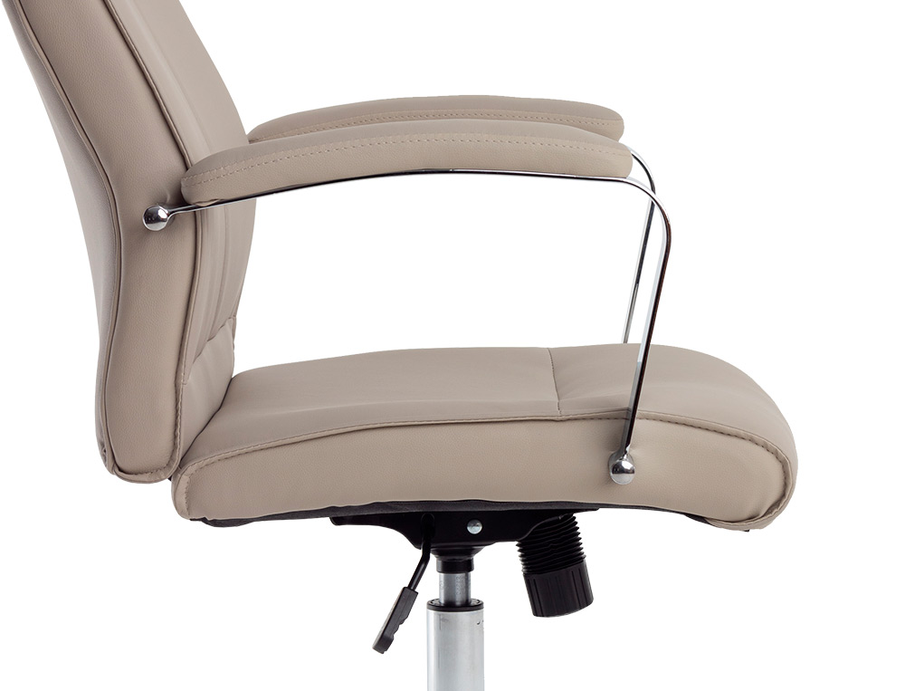 SILLA Q-CONNECT DIRECCION MODE NA SIMIL PIEL BASE METALICA ALT MAX 1220 ANC 510 PROF 490 MM RUEDAS PREMIUM COLOR GRIS