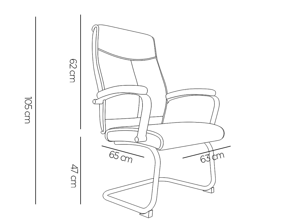SILLA Q-CONNECT ESCRITORIO MOD ENA SIMIL PIEL BASE METALICA ALT MAX 1050 ANC 630 PROF 650 COLOR CREMA