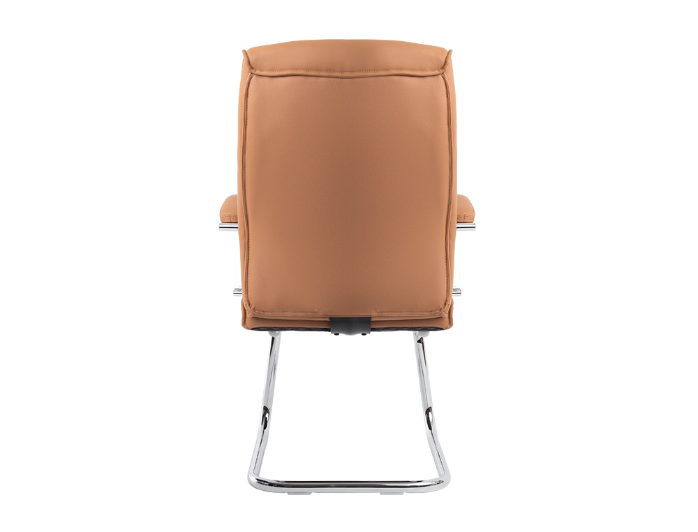 SILLA Q-CONNECT ESCRITORIO MOD ENA SIMIL PIEL BASE METALICA ALT MAX 1050 ANC 630 PROF 650 COLOR CREMA