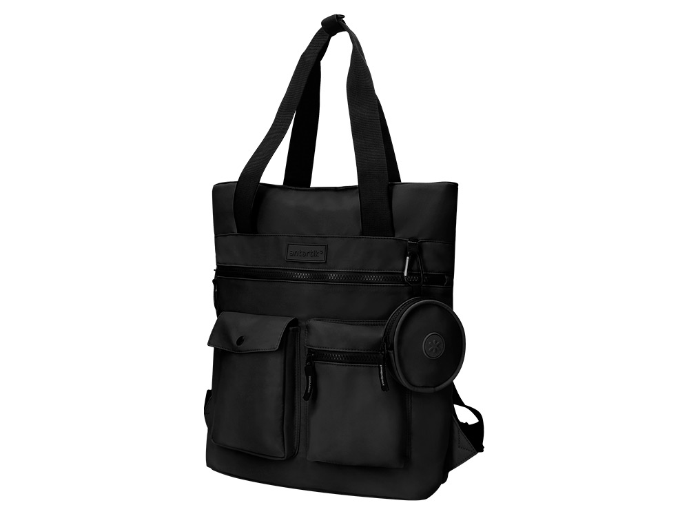 MOCHILA ANTARTIK BOLSO FLIP BAG CON ACOLCHADO PARA PORTATIL 15'' COLOR NEGRO 400X120X390 MM