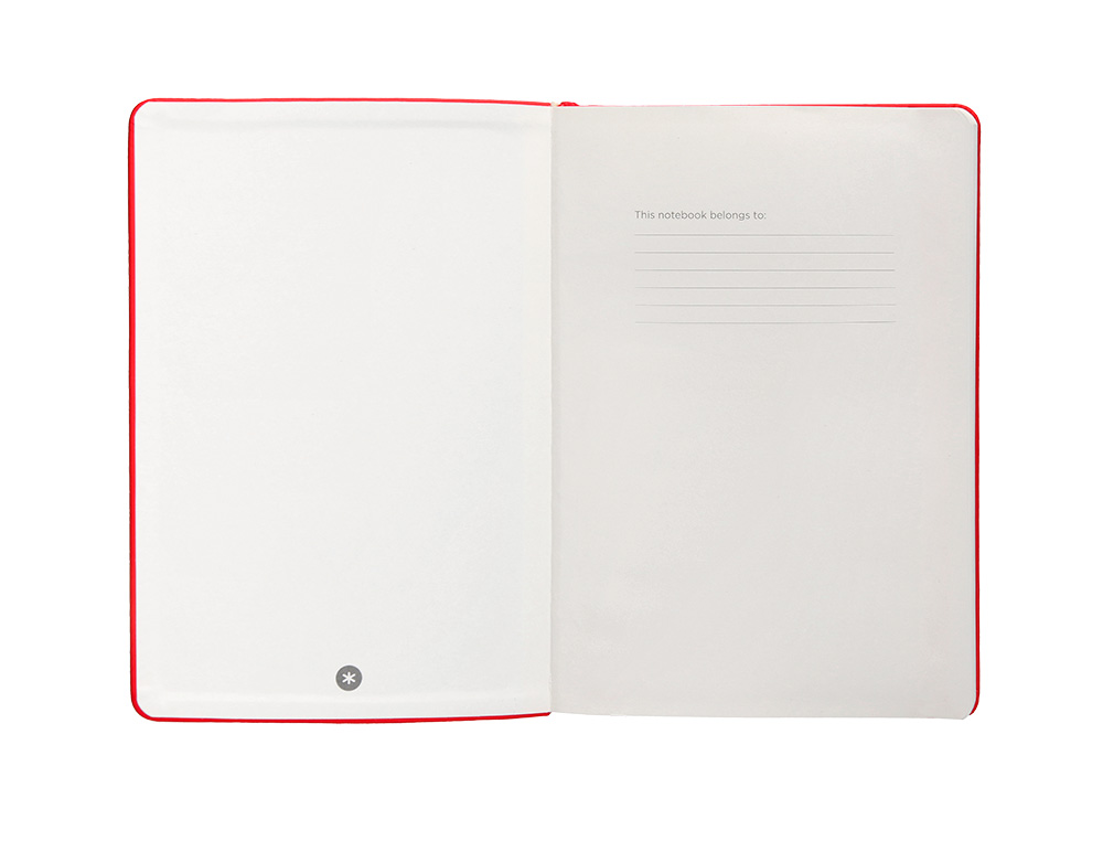 CUADERNO CON GOMILLA ANTARTIK NOTES TAPA DURA A4 HOJAS PUNTOS ROJO 100 HOJAS 80 GR FSC