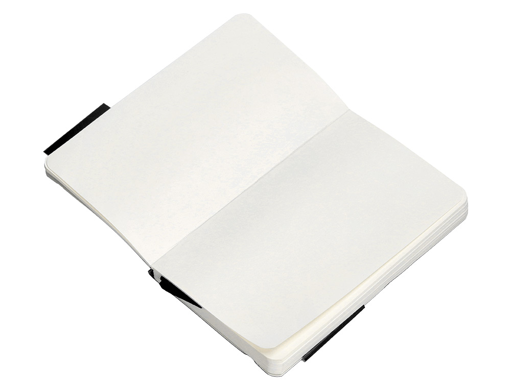 CUADERNO CON GOMILLA ANTARTIK NOTES TAPA BLANDA A6 HOJAS LISAS NEGRO 100 HOJAS 80 GR FSC
