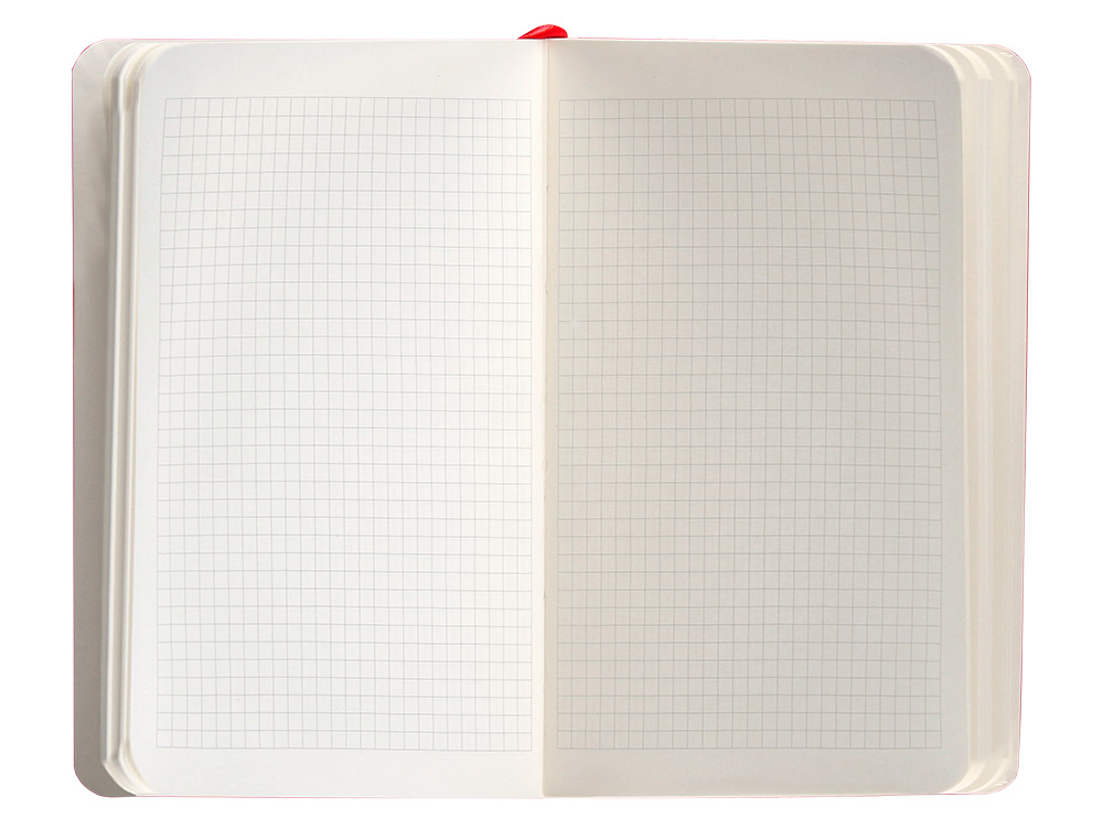 CUADERNO CON GOMILLA ANTARTIK NOTES TAPA BLANDA A6 CUADRICULA ROJO 100 HOJAS 80 GR FSC
