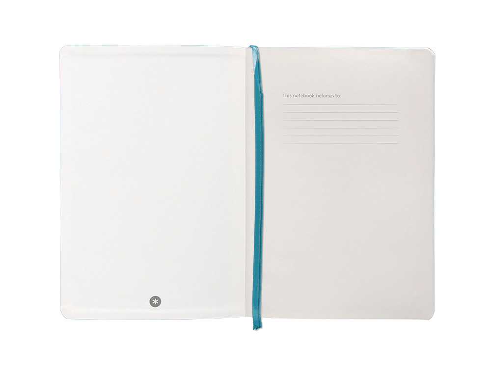 CUADERNO CON GOMILLA ANTARTIK NOTES TAPA BLANDA A5 HOJAS RAYAS AZUL CLARO 80 HOJAS 80 GR FSC