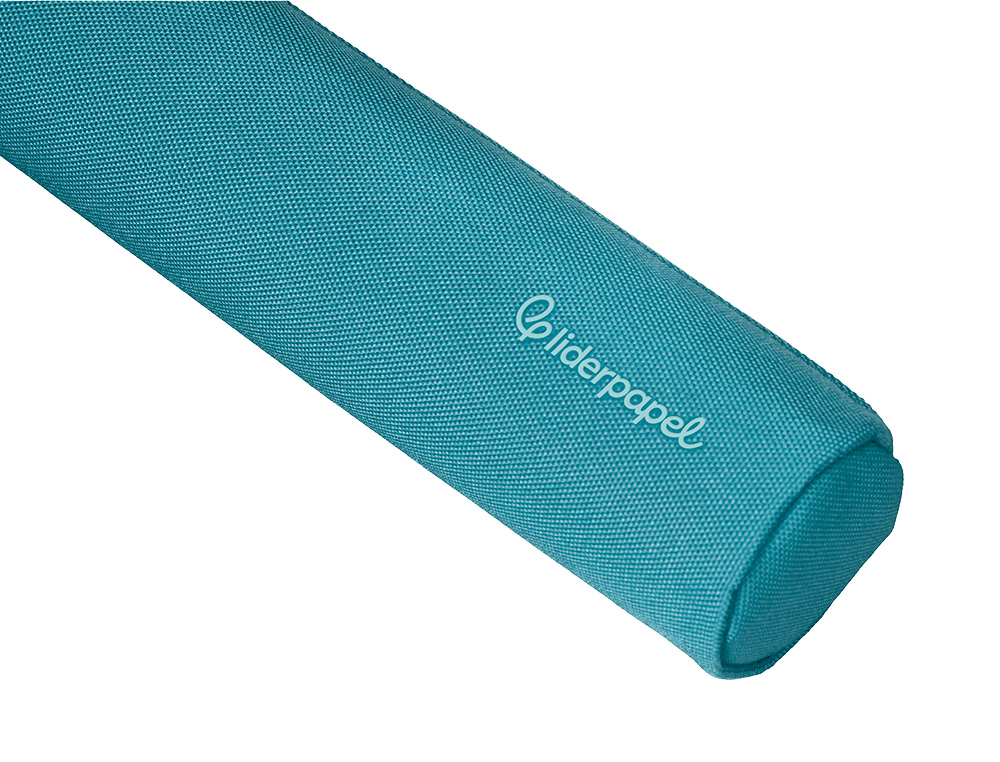 ESTUCHE PORTATODO LIDERPAPEL SLIM CILINDRICO 220X45MM AZULTURQUESA