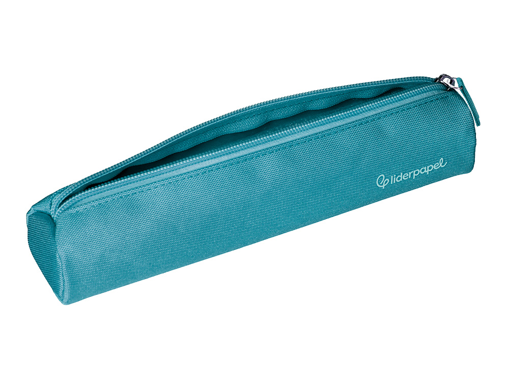 ESTUCHE PORTATODO LIDERPAPEL SLIM CILINDRICO 220X45MM AZULTURQUESA