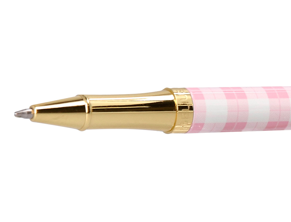 ROLLER BELIUS PERFECT PICNIC DAY ALUMINIO COLOR ROSA DORADO TINTA COLOR NEGRO CAJA DE DISEO