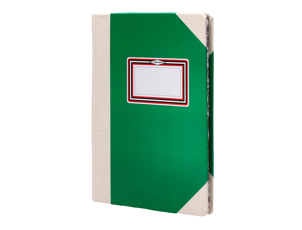 LIBRO CARTONE COSIDO FERNANDES FLECHA DIN A4+ LISO 50 HOJAS 100 GR VERDE