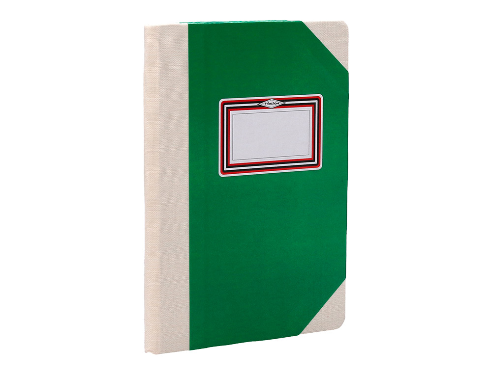 LIBRO CARTONE COSIDO FERNANDES FLECHA DIN A4+ LISO 50 HOJAS 100 GR VERDE