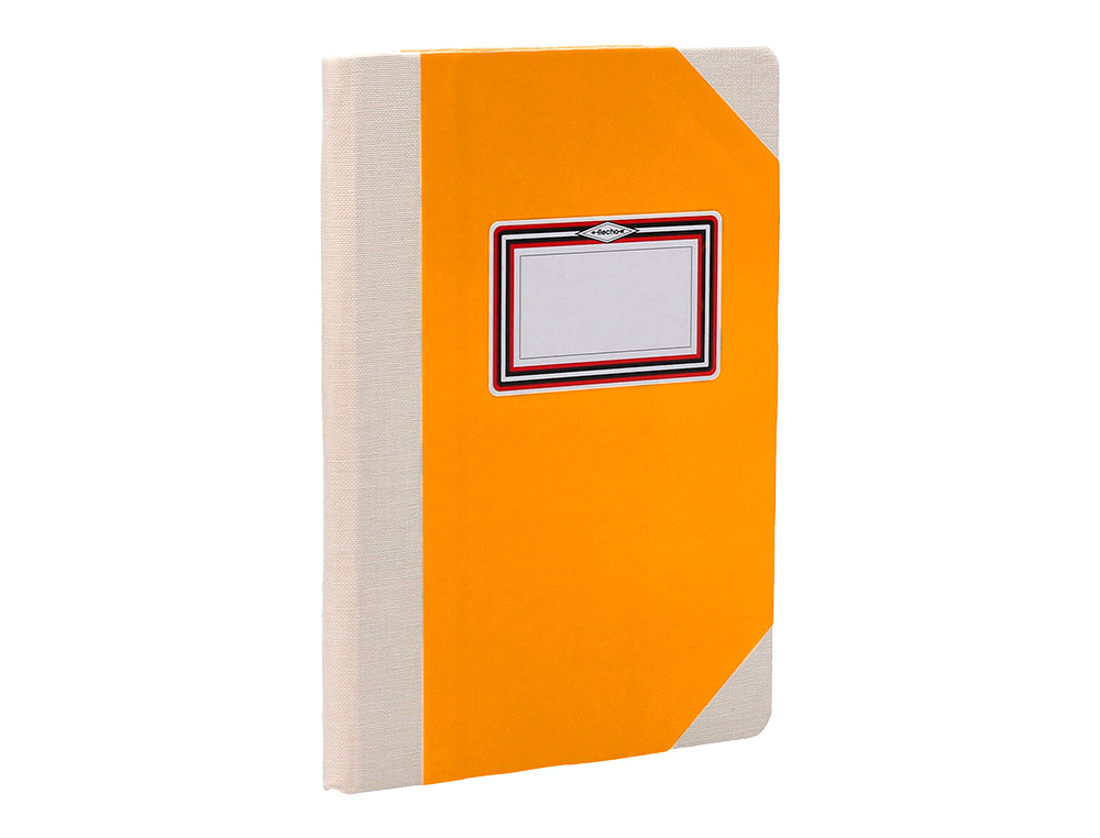 LIBRO CARTONE COSIDO FERNANDES FLECHA DIN A4+ RAYADO HORIZONTAL 50 HOJAS 100 GR NARANJA