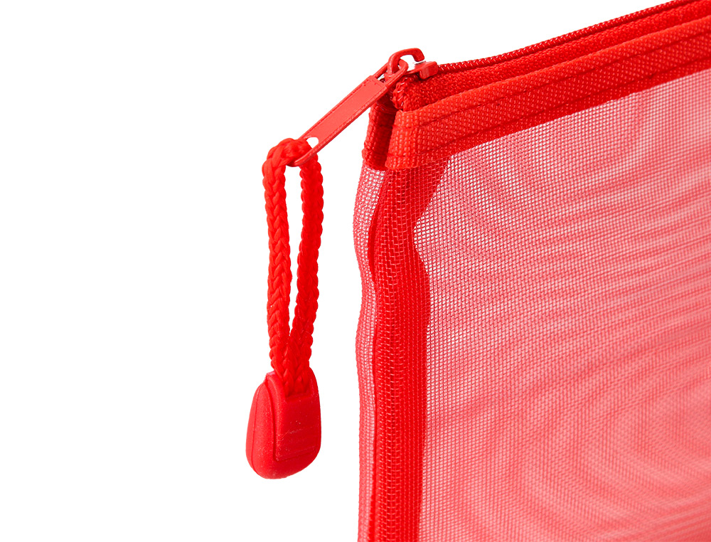 BOLSA ZIPPER BAG LIDERPAPEL POLIESTER TRANSPIRABLE MULTIUSOS DIN A6 ROJO