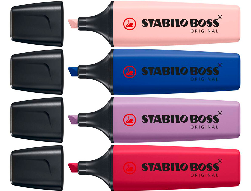 ROTULADOR STABILO BOSS FLUORESCENTE NATURE COLORS WILDFLOWER EDITION ESTUCHE DE 4 UNIDADES COLORES SURTIDOS