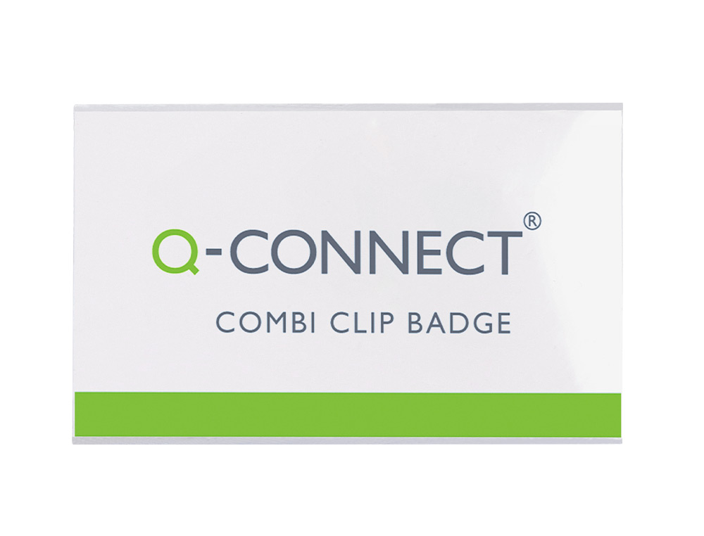 IDENTIFICADOR CON PINZA E IMPERDIBLE Q-CONNECT KF01567 54X90 MM