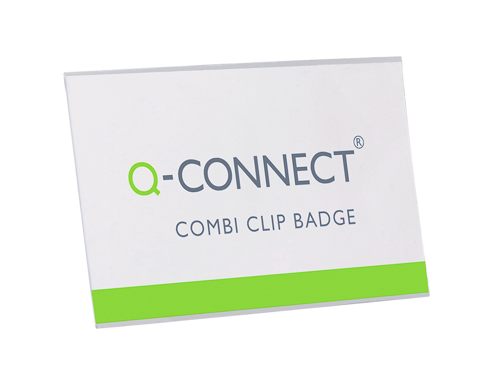 IDENTIFICADOR CON PINZA E IMPERDIBLE Q-CONNECT KF01567 54X90 MM