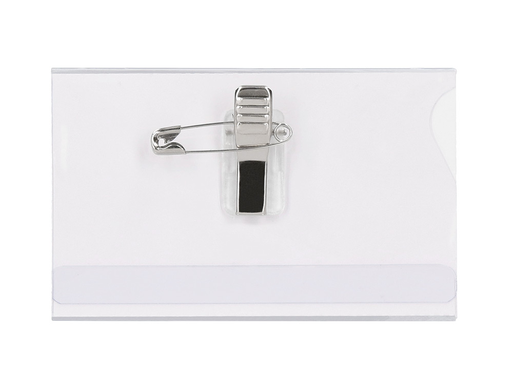 IDENTIFICADOR CON PINZA E IMPERDIBLE Q-CONNECT KF01567 54X90 MM